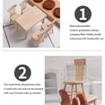 thumbnail image 6 of Wooden Dollhouse Furniture of Table & Chair, Miniature Dollhouse Accessories of Dining Room Accessory - 1/12 Scale, 6 of 13