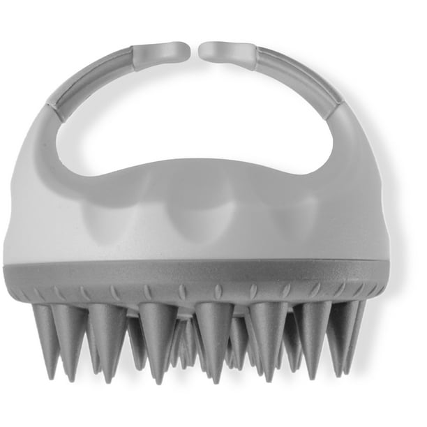 Naiovety Masajeador de silicona para el cuero cabelludo, cepillo exfoliante para la cabeza, masaje de ducha, herramienta para el crecimiento del cabello, Juegos de accesorios de baño Gris Naiovety HA047911-01B