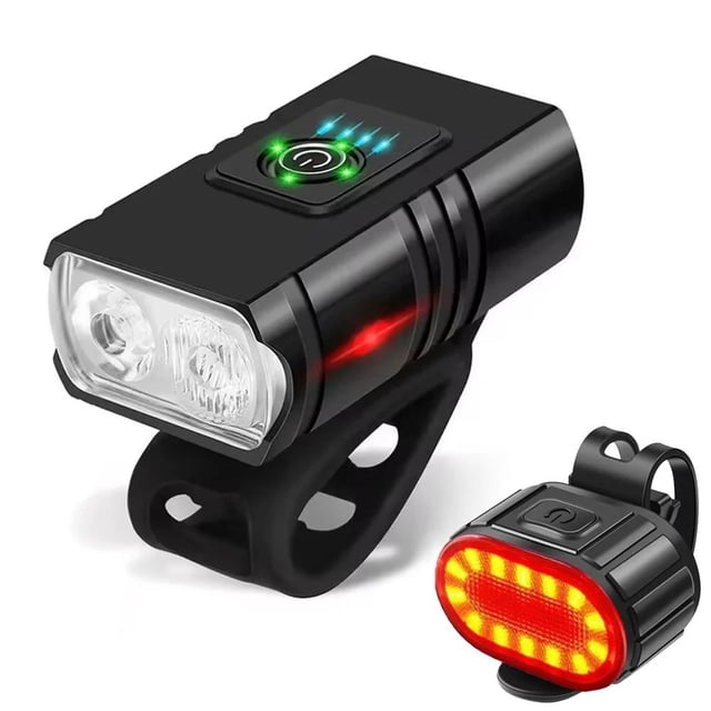 USB Rechargeable Bike Headlight LED Front Light with Multiple Modes for Road MTB Cycling