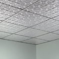 thumbnail image 5 of FASÄDE Traditional 1 Decorative Vinyl 2ft x 2ft Lay in Ceiling Panel in Brushed Aluminum (5 Pack), 5 of 5