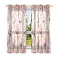 thumbnail image 6 of Yayeee Window Curtains Light Filtering 63"x42" Grommet Panel Pair Home Living Room Decor, Pink Ice Cream Pattern, 6 of 7