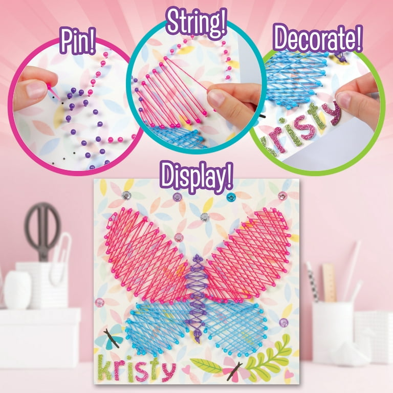 String Art Craft Mega Activity Set for Kids - Makes 4 Large String Art  Canvas Boards - Make Your Own Creative Room Decor for Boys and Girls - DIY  Craft Kit for