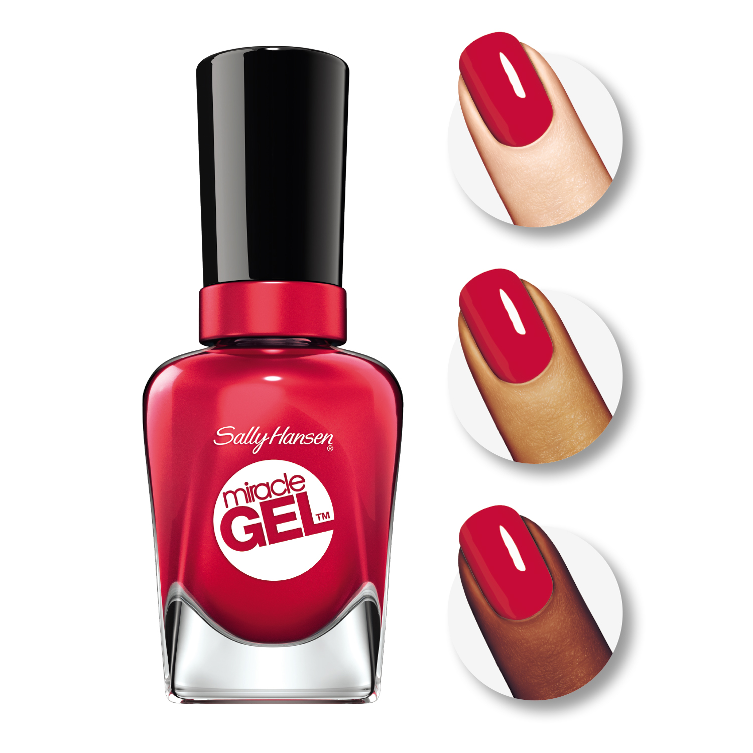 Sally Hansen -Miracle Gel -Off with her Red! -0.5 -fl oz - image 3 of 4