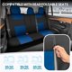 thumbnail image 4 of Juego completo de fundas para asientos de coche BDK PolyPro, azul sobre negro, 4 of 9