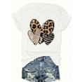 thumbnail image 2 of Women's Casual Heart Print T-Shirt - Crew Neck, Short Sleeve, 100% Cotton, Machine Washable, Ladies T Shirts, Leisure Style, ALL/Global/All Tee For Adult, Men, Women, Teen, Teenager, 2 of 7