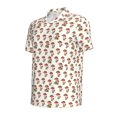 thumbnail image 2 of Balery Mushroom Printed Men’s Short Sleeve Polo Shirt, Midweight Men's Shirt,Golf Polo shirts -Large, 2 of 9