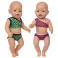 thumbnail image 4 of Ensemble de Maillot de Bain pour Poupée Mini Imprimé Léopard Tenue de Poupée avec Bandeau, 4 of 10