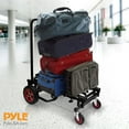 thumbnail image 5 of Pyle Compact Adjustable Folding Hand Truck Dolly Platform Multi Cart, Black, 5 of 9
