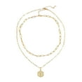 thumbnail image 1 of SIfdSeng 1Ensemble 26 Collier Hexagone Initial pour Femmes Colliers pour Femmes A Z 26 Alphabet Initial Colliers Dorés pour Femmes Filles, 1 of 4