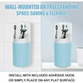 thumbnail image 5 of ABPETE Tall Electric Toothbrush Holder with Cover, 10.6" Dust Proof Bathroom Caddy Fits Adults Electric Toothbrushes,Wall Mount or Countertop Organizer with Removable Dividers, 4 Slots (Blue), 5 of 7
