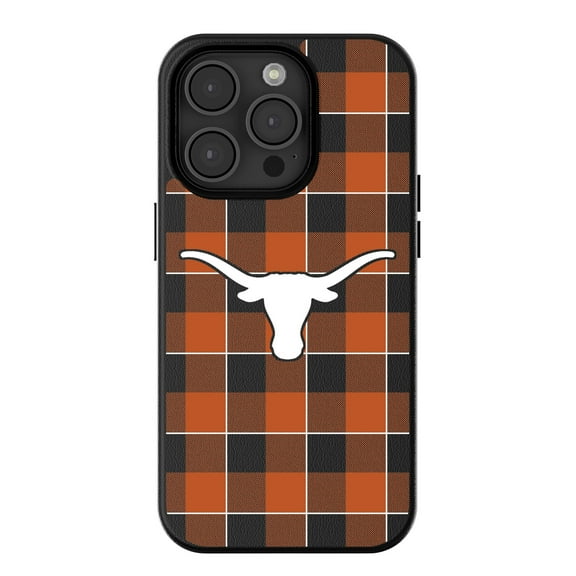 Keyscaper Texas Longhorns Plaid Magnetic Bump iPhone Case