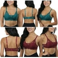 thumbnail image 6 of ToBeInStyle Women's Pack of 6 Random Assorted Print Wireless Bras - Assorted - 34B, 6 of 7