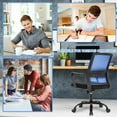 thumbnail image 7 of BestOffice Ergonomic Mesh Chair Swivel Rolling，Lumbar Support Adjustable Stool for Adult,Blue, 7 of 7