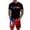 Vermilion, variant on GrmtClth Usa Flag 2 Piece Outfits for Men Independence Day 1776-2026 Tee and Shorts Set Breathable Short Sleeve Outfit Trendy Elastic Drawstring Clothes Watermelon Red 3XL
