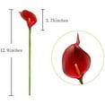 thumbnail image 2 of Morttic 20 Pack Calla Lily Fake Flowers Wedding Bouquet Artificial Real Touch Flowers Home Table Party Decor (Burgundy), 2 of 7