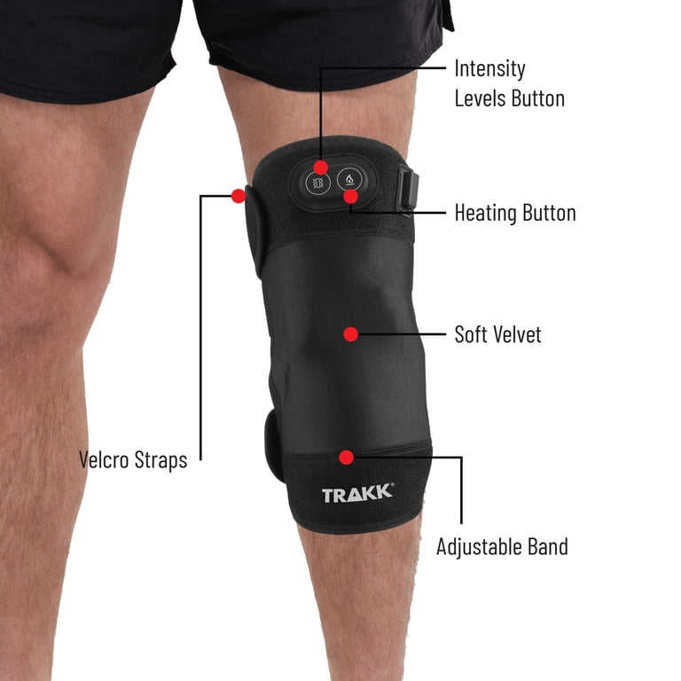 TRAKK Hot & Cold Knee Multi-Purpose Brace Massager with Soothing Heat, Cold  Pack, and Vibration Massage Modes