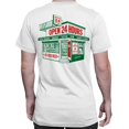 thumbnail image 2 of Smartprints Open 24 Hours Convenience Store Men's T-Shirt White, Cotton, S, 2 of 4