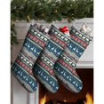 thumbnail image 3 of 3 Pcs Christmas Stockings,Multicolor Christmas Pattern Stockings Christmas,14.8'' Xmas Stockings,Christmas Party Favors,Christmas Party Decorations,Christmas Stockings Personalized, 3 of 5