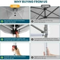 thumbnail image 5 of COBIZI Party Tent 10x10 Pop up Canopy, Easy Setup Canopy Tent with Sandbags, Stakes & Ropes, UPF 50+ Waterproof Outdoor Instant Portable Shelter for Party, Events, Vendor, Gray, 5 of 11