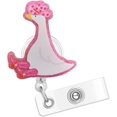 thumbnail image 1 of Porte-cartes d'Identité Rétractable Oie Rose avec Clip Alligator, 1 of 6