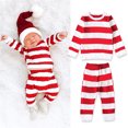 thumbnail image 2 of Otqutp Toddler Fashion Clothes Set Toddler Kids Baby Boys Girls PJ's Pajamas Christmas Sleepwear Striped T-shirt Pants Outfits Clothes Set(Red,6-12 Months), 2 of 9