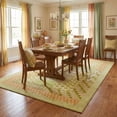 thumbnail image 2 of 9x12 Modern Geometric Green Olive Area Rug, Washable Low Pile Carpet with Non-Slip Backing, Stain-Resistant for Living Room, Bedroom, Playroom, 2 of 8