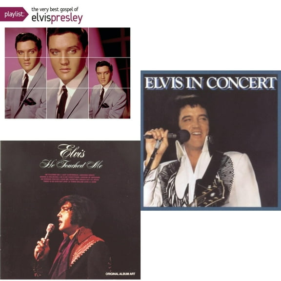 Playlist: Very Best Gospel Of Elvis Presley & He Touched Me & Elvis In Concert [CD Bundle]