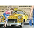 thumbnail image 2 of Lisa.C 32x23 Black Ornate Wood Framed with Double Matting Museum Art Print Titled - Taxi, 2 of 4