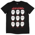 thumbnail image 1 of The Many Moods Of Jason Voorhees Mask Shirt Distressed Licensed Graphics Tee XL, 1 of 3