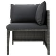 thumbnail image 4 of vidaXL 4-Seater Patio Sofa with Cushions Gray Poly Rattan, 4 of 11