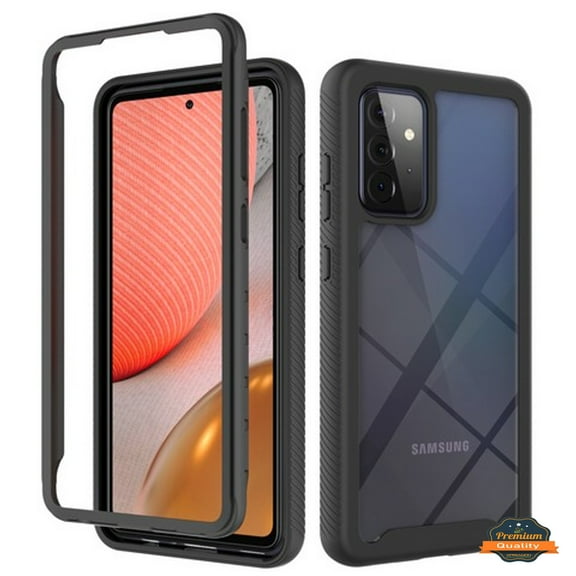 For Samsung Galaxy A23 5G Frame Armor Slim Hybrid Double Layer Hard PC   TPU Transparent Back Rugged Shockproof Phone Case Cover by Xpression - Clear / Black