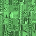 thumbnail image 1 of Ahgly Company Indoor Square Patchwork Emerald Green Transitional Area Rugs, 4' Square, 1 of 4