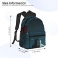thumbnail image 4 of Haiem Farm Dog Duck Moonlight Lightweight Backpack for School, Classic Basic Water Resistant Casual Daypack for Travel with Bottle Side Pockets, 4 of 8