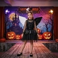 thumbnail image 2 of REDARER Girls Halloween Angel Cosplay Dress with Contrast Wings and Headband for Stage Performance Fancy Dress Party Outfit,5-7 Years, 2 of 4