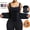 Black, variant on Plus Size Waist Trainer Long Torso Waist Cincher Trimmer Ab Belt Tummy Control Body Shaper Triple Wrap for Women, High Compression Waist Trainer Belt, Back Support Belt for Apparel