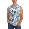thumbnail image 2 of Fotbe Men's Vintage Floral Birds Print Men's Sleeveless Muscle Tank Tops Casual T-Shirts for Gym Workout Beach-Large, 2 of 8