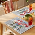 thumbnail image 4 of Independence Day Placemats Set of 6, Freedom Red White Daisy Non-Slip Place Mats Washable Table Mats for Kitchen Dining Table Decorations Indoor/Outdoor, 4 of 9