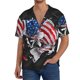 thumbnail image 1 of Fotbe Largemouth Bass Fish in USA Camisa Estampada de Manga Corta para Hombre, Casual de Verano, Estilo Playero, Sin Arrugas-3X-Large, 1 of 5