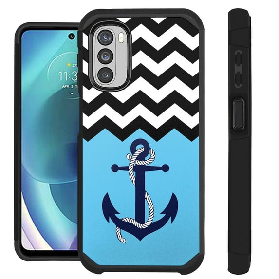 Compatible with Motorola Moto G Stylus 4G 2022 Hybrid Fusion Guard Phone Case Cover (Anchor Wave)