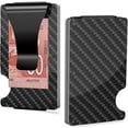 thumbnail image 1 of ORUYROP Carbon Fiber Wallet, Credit Card Holder RFID Blocking, Polished Black Money Clip, 1 of 7