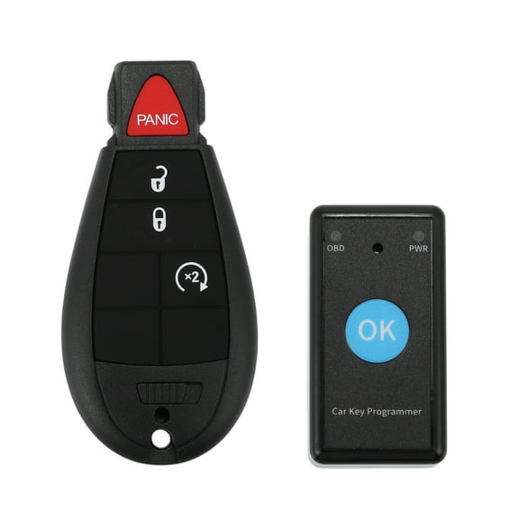 Unique Bargains GQ4-53T GQ453T Keyless Entry Remote Key Fob for Ram 1500 3500 2013 2014 2015 2016 2017 433MHz Replacement Car Control Key Kit DIY Tool 4 Buttons Black