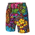 thumbnail image 4 of Pofeuu Butterfly Garden Prin Men's Swim Trunks Quick Dry Bathing Suit Swimming Board Shorts Mesh Lining Beach Swimwear-3X-Large, 4 of 6