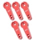 thumbnail image 1 of Brazo de Bocina para Servodirección de Coche RC de Aluminio de 25T, 5 Piezas, para 1/10 Axial DIY Drone, Pieza de Coche, Color Rojo, 1 of 5