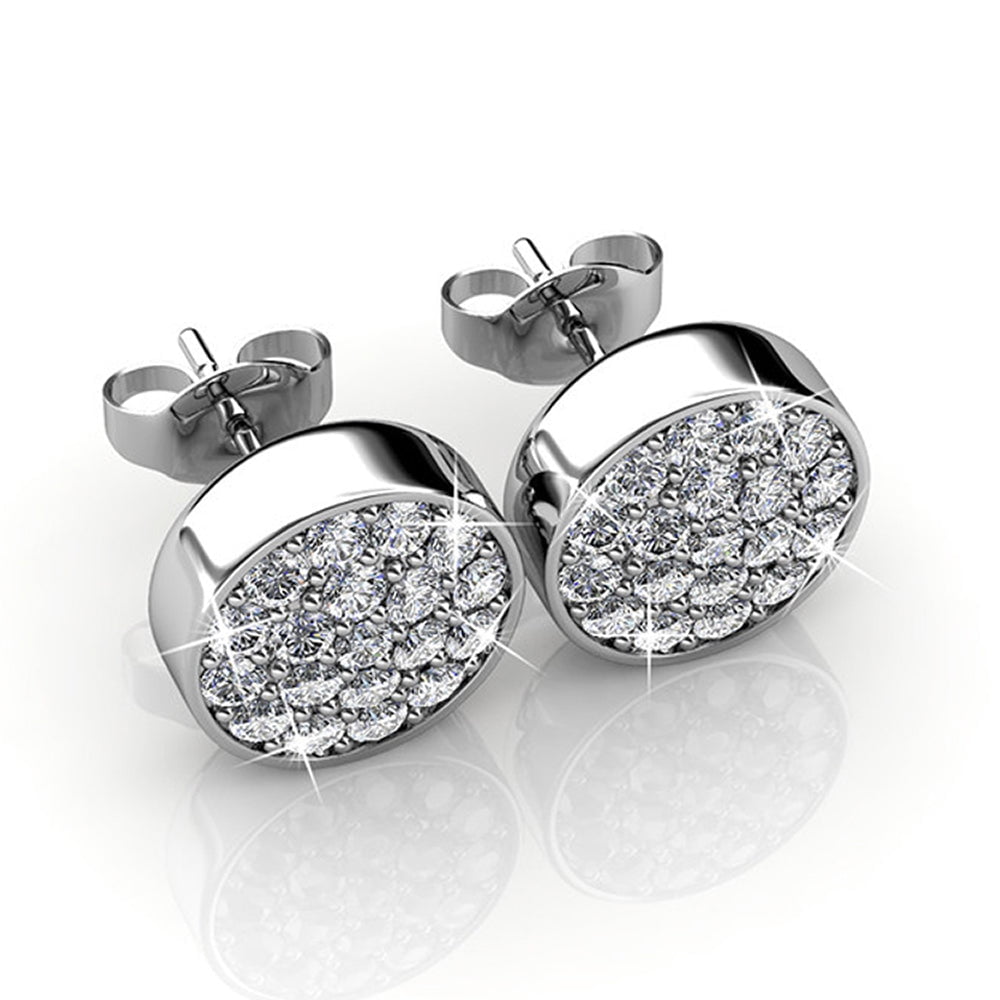 Cate & Chloe Nelly 18k White Gold Plated Jewelry Set with Swarovski Crystals Gift for Women