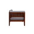 thumbnail image 6 of Linon Sorrell Acacia Corner Outdoor Lounge Chair with Cushions, Walnut/Gray, 6 of 13