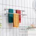 thumbnail image 5 of KOKOSIRI 24 Inch Bathroom Towel Racks Double Towel Bar Bath Towel Holder Towel Hanger Towel Shelf Wall Mount Stainless Steel Polished Chrome B5010CH-L24, 5 of 7