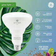GE Grow LED Light Bulbs for Seeds and Greens, BR30 Indoor Floodlight, 9 Watts, Medium Base