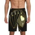 thumbnail image 1 of Balery Casino Cards 1 Pantalones cortos de pijama de punto de algodón para hombre con cinturilla y bolsillos-4X-Large, 1 of 6