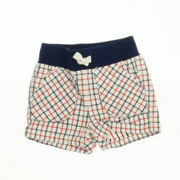 Pre-owned: Hanna Andersson Girls White | Blue Shorts size: 3-6 Months (Good)