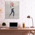 thumbnail image 2 of Stupell Industries Woman's Figure Metro Fashion Floral Bouquet Glamour Canvas Wall Art Design by Ziwei Li, 2 of 4